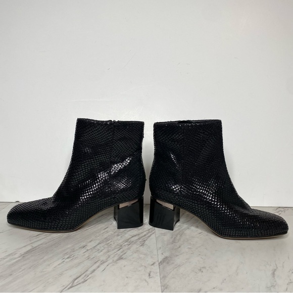 Franco Sarto Marquee Snake Print Square Toe Bootie 6 1/2 - Picture 7 of 14